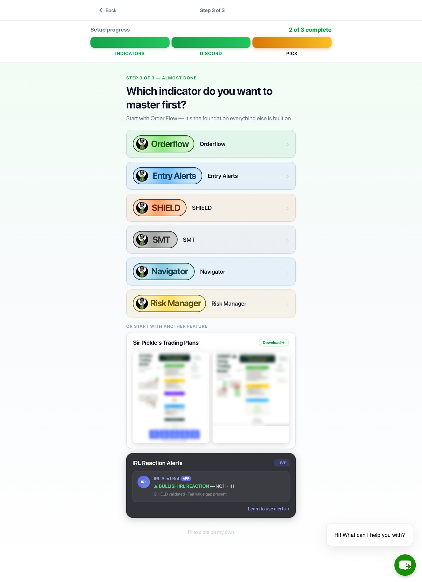Onboarding step 2